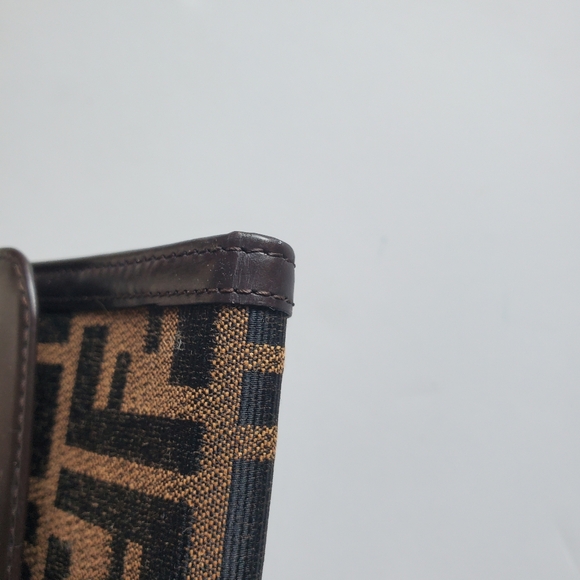 Fendi Zucca Canvas Long Bifold Leather Wallet Brown - Picture 9 of 13